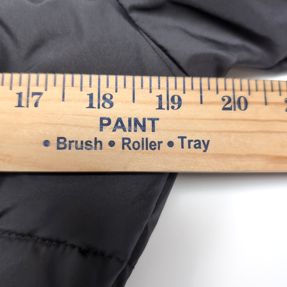 GARNET HILL Puffer Jacket Womens Size 4 S Black Down Feather Hip Length Belted - Picture 14 of 16